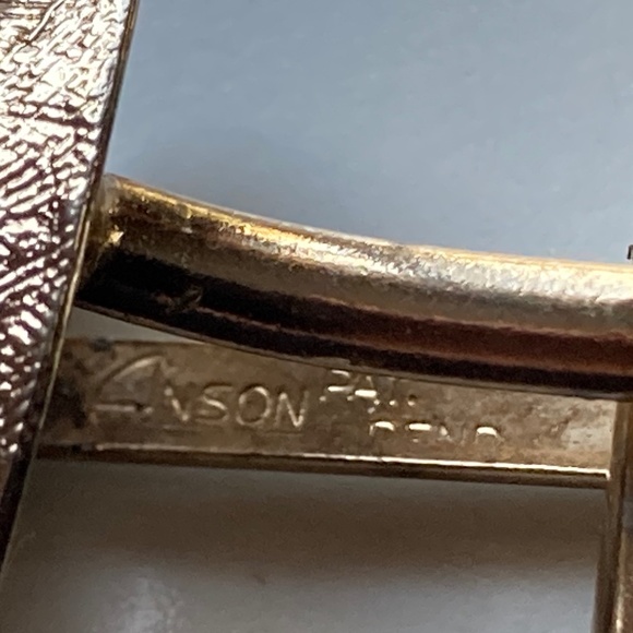 Vintage 1955-1958 Genuine. Anson Gold plated cufflinks. collectors  .PAT PEND. - Picture 6 of 7